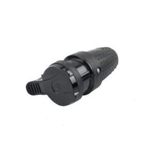 Förlängningslänk m/sidoslipad IP44 svart gummi