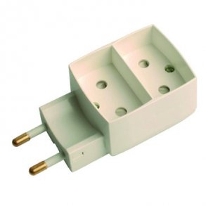 Dubbeluttag D1 2 platta uttag gr