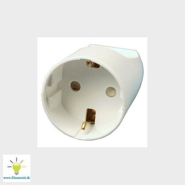 Forlngerled Schuko F25 m/side-jord, hvid