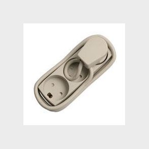 Uttag T11 3 runda stickproppar med jord 5 meter gr