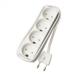 Sockel T13 4R utan jord 1,5m vit