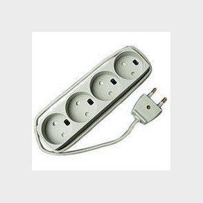 Stikdse T13 4 runde stik uden jord 2,5 meter gr