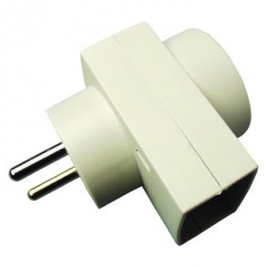 Dubbelsockel D3 1F + 1R uttag gr