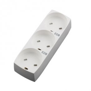 EDB uttag T11 3 runda uttag vit