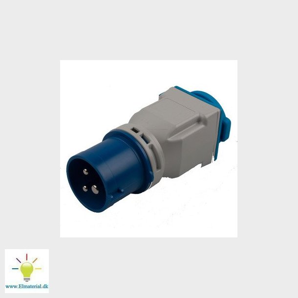 CEE kompaktforgrener, 230V/16A ind/DK ud