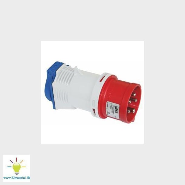 CEE kompaktforgrener, 400V/16A ind/DK ud