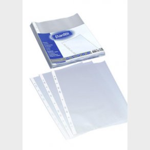 Plastlomme Bantex A4 0,04mm prget 100stk/pak