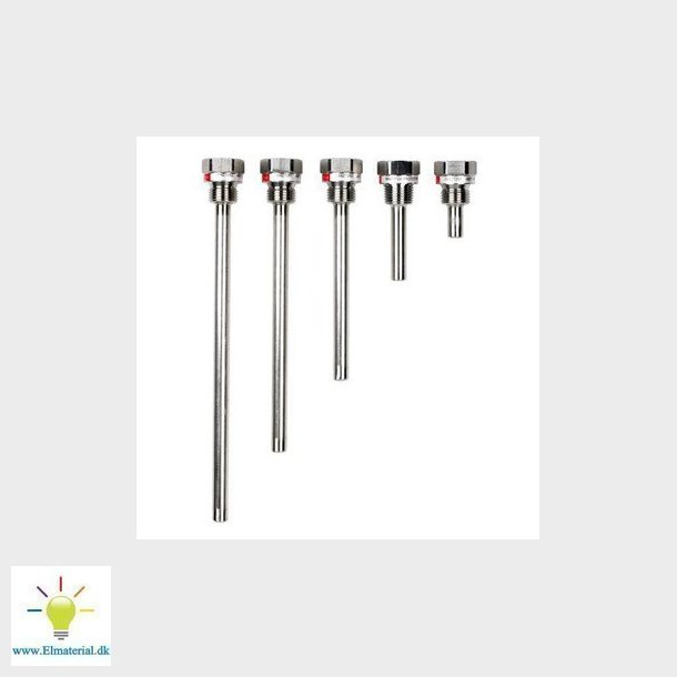 1/2" Flerlomme 100 mm indstik i Rustfrit stl - Til 6 mm ledningsfler