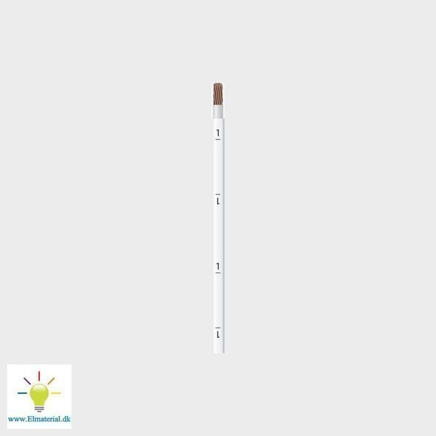 Monteringsledning PVT 1X2,5 ekstra isolering hvid/2 Rg100
