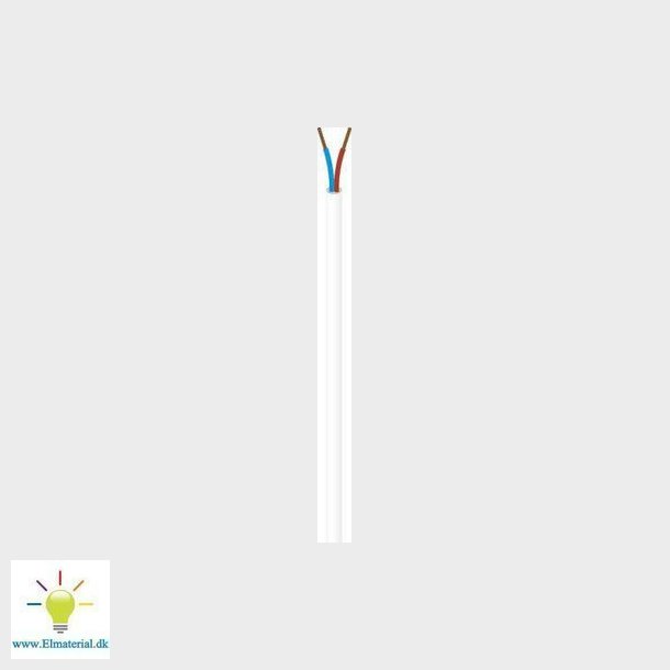 Plastkappeledning PKA 3X0,75 hvid Rg100