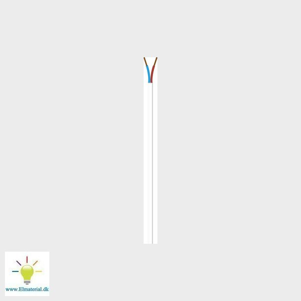 Plastkappeledning halogenfri 2X0,75 NOPKLF H03Z1Z1H2-F hvid QB200