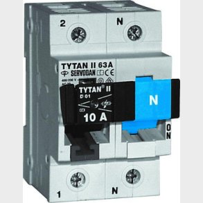 Afbryder 61-002 1-pol+N 63A 3 modul