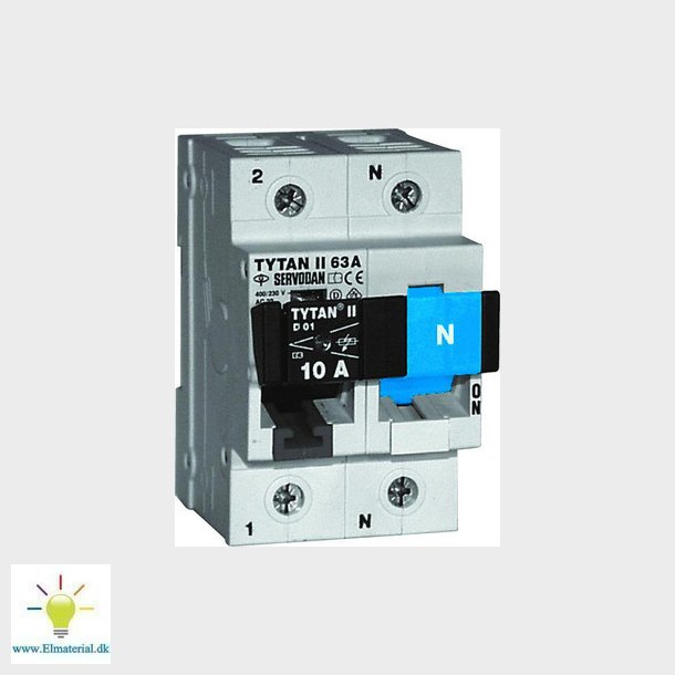 Afbryder 61-002 1-pol+N 63A 3 modul