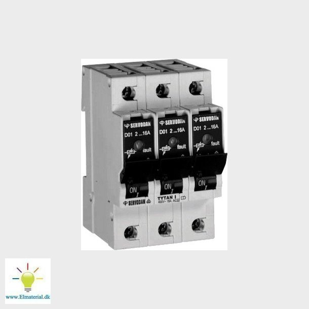 Gruppeafbryder 3-pol 2-16 A