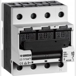 TYTAN gruppeafbryder 2-63A 3P+N, bulk 45 stk.