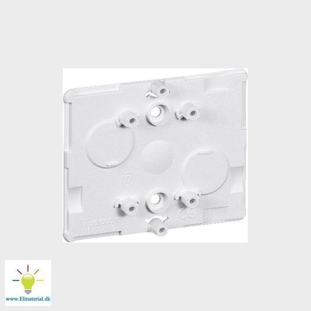 CLIC'LINE monteringsbox enkelt bundplade, hvid
