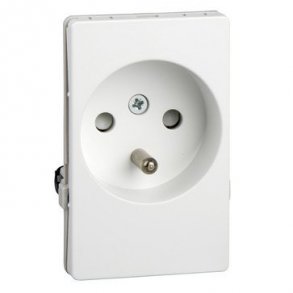 LK FUGA stikkontakt 2-polet med pindjord 112 modul, hvid