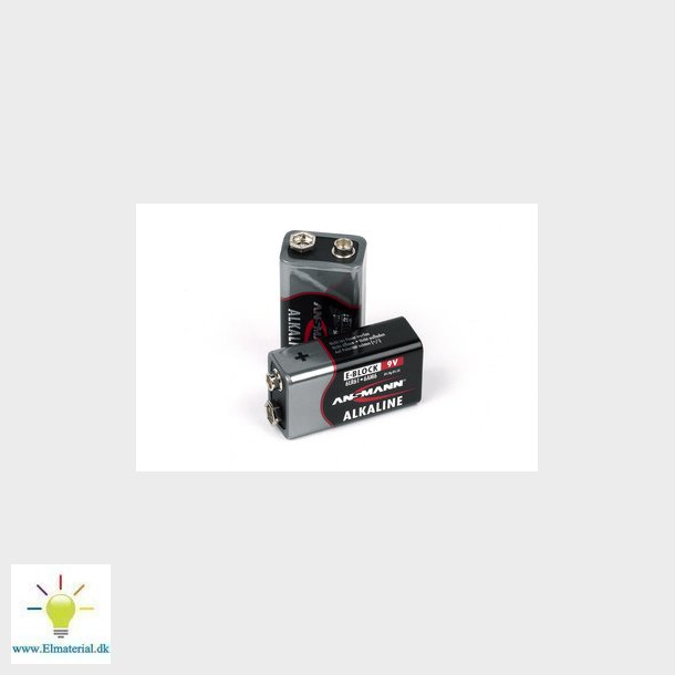 Batteri - 9V Alkaline, 6LR61 E