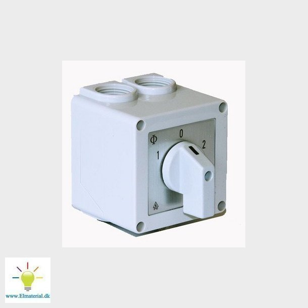 3 polet 1-0-2 omskifter i kasse (IP42), CA10 A212 PN1