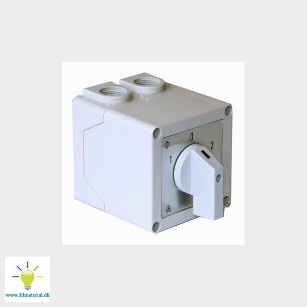 3 polet vendeomskifter 1-0-2 i kasse (IP42), CA20 A401 PN1