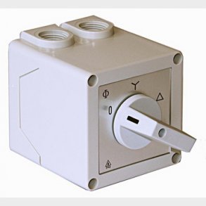 Stjerne-trekant omskifter 0--D i kasse (IP42) 7,5kW,CA20 A410 PN1