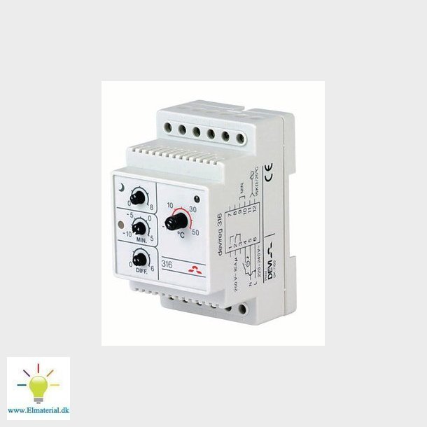 Thermostat devireg 316  -10&deg;+50&deg;C - 2C