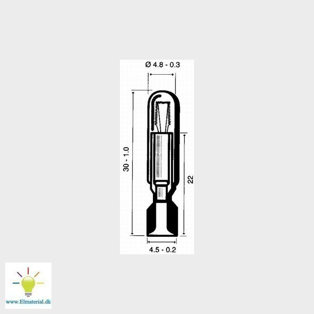 Telefonlampe 30V 0,04 A T5,5  5X30 mm