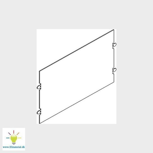 Tabula afskrmningsplade lodret 2X6M