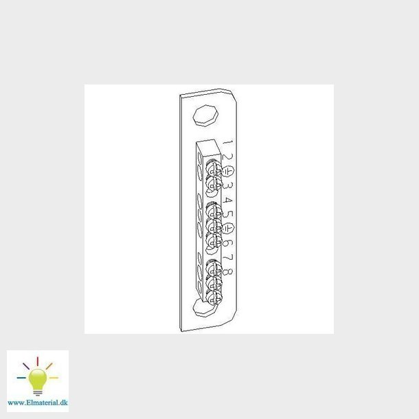 Tabula pe-terminal for c-skinne 220S6005