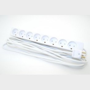 STIKD�SE B�RNESIK 8-vejs 5 meter Hvid med Jord