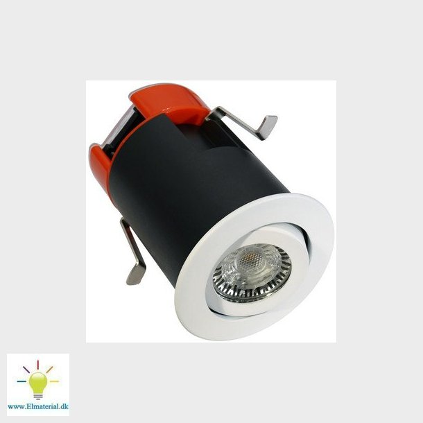 EXO 120 Indbygningsspot, rund,  sandy mat hvid