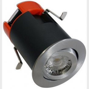 EXO 120 Indbygningsspot, rund, brstet aluminium