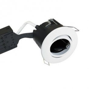 Uni Install 220-240V IP44 lutningsvinkel 30° GU10 downlight utan ljuskälla 75mm, vit, rund