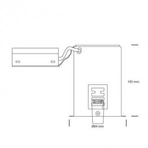 Giada 230V GU10 downlight utan ljuskälla, utomhus, galvaniserat stl