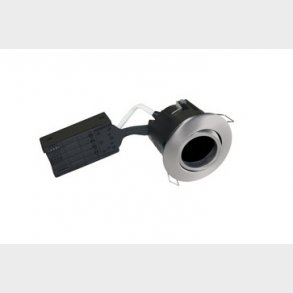 Uni Install 220-240V IP44 lutningsvinkel 30° GU10 downlight utan ljuskälla 75mm, utomhus, borstat stl, 