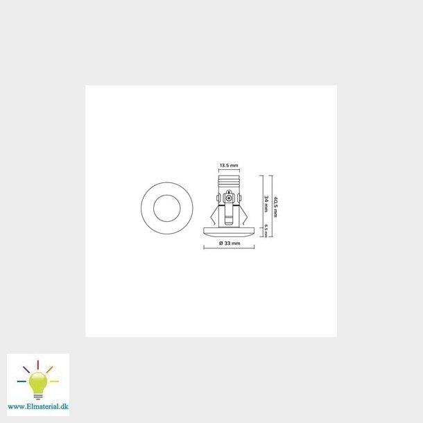 Viola Mini Downlight 350mA, 2W LED 2700K, udendrs, brstet stl