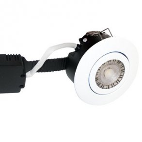 Low Profile 230V downlight, 8W LED DTW, matt vit, rund