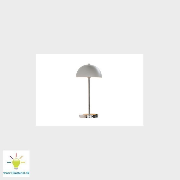 GARDA bordlampe  hvid/krom genopladelig
