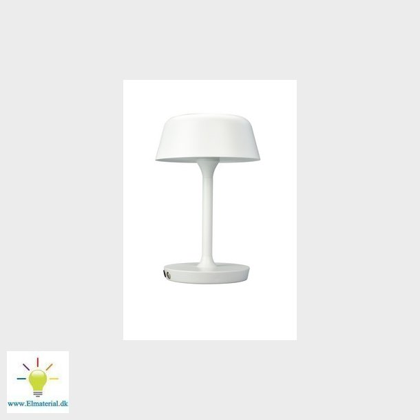 Valencia LED bordlampe mat hvid genopladelig