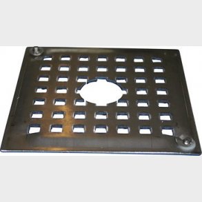 Blucher Metal rist 140 x 140 mm med udskring og skruehuller