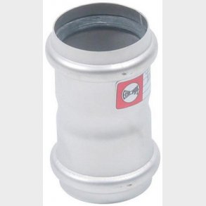 Blucher Metal dobbeltmuffe 50 mm rustfri