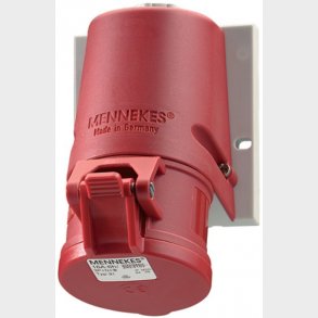 Cee Vägguttag 16A 4P Twin M/Fl.