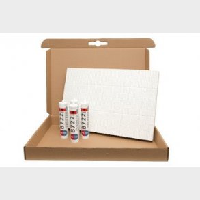 FireFree B744 Brandkuffert, Hvid 1 sidet 400x600x50 mm rillet