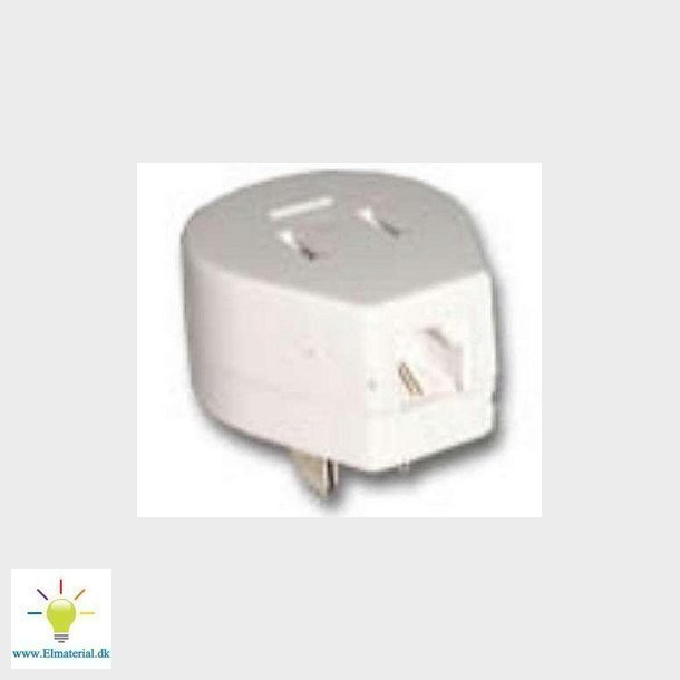 Telefonstikadapter 3P/H RJ11 hvid