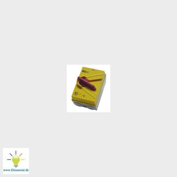 Sikkerhedsafbryder 63A, AC23, 3P+N, Gul