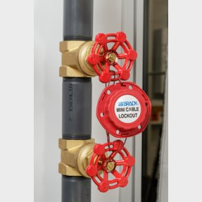 Mini kabel lockout med 2,44 mtr nylon kabel