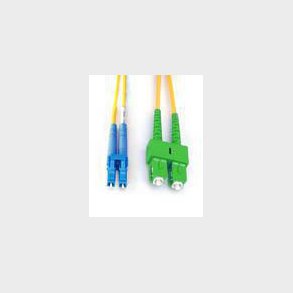 Fiberpatchkabel OS2 SC / APC-LC / UPC duplex 12m