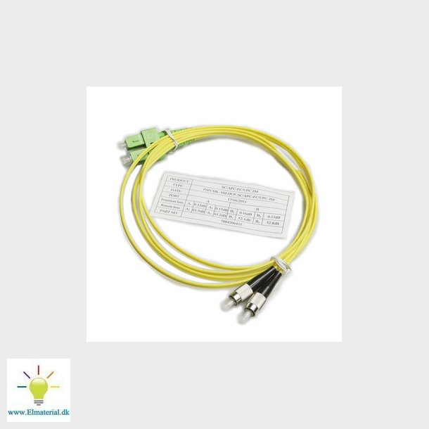 Fiberpatchkabel SC/APC-FC/UPC singlemode Duplex 2 m