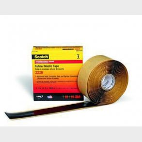 Scotch tape 2228 sort mastik tape med gummiryg 50 mm x 3 m 1.65 mm tyk