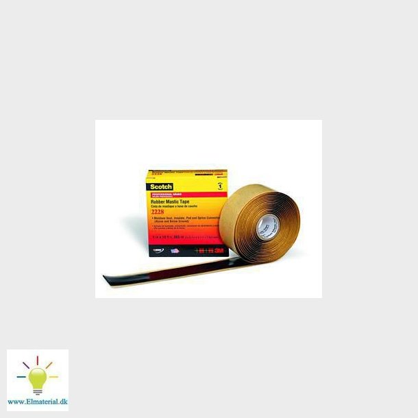 Scotch tape 2228 sort mastik tape med gummiryg 50 mm x 3 m 1.65 mm tyk